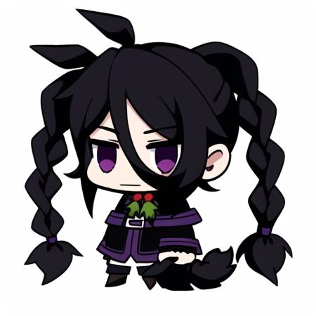 03771-1218242110-padorumeme 1boy, black hair, dark hair, ((black eyes)), twin braids, short hair, long braids, dark purple hair, messy hair.png